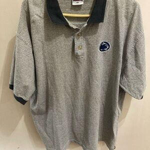 Penn State Nittany Lions Light Gray Classic Polo Shirt with Contrast Collar